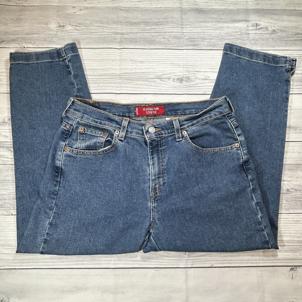 Levi's Jeans Women's 12 Blue Mid Rise Skinny Dark Wash American Stretch Denim